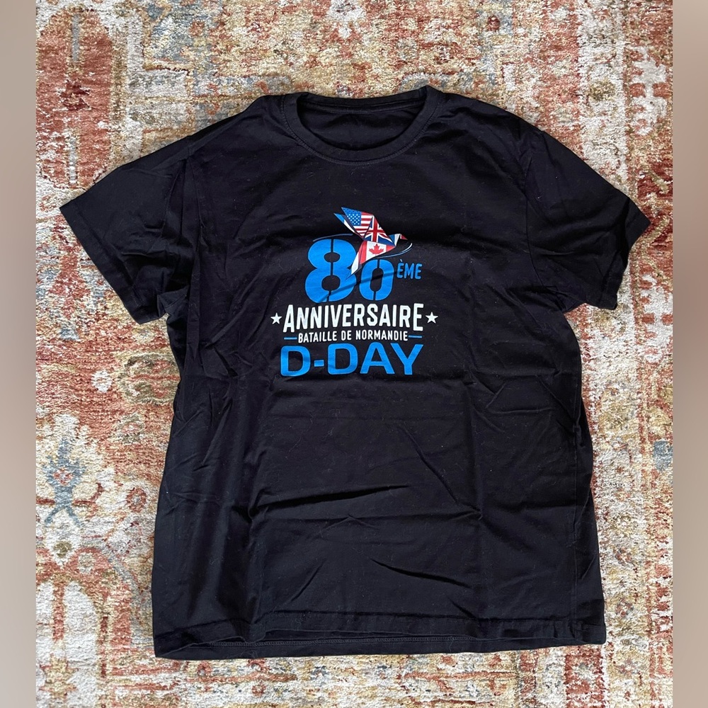 D-Day 80th Anniversary Normandy WWII - T-Shirt - Medium - Normandie France